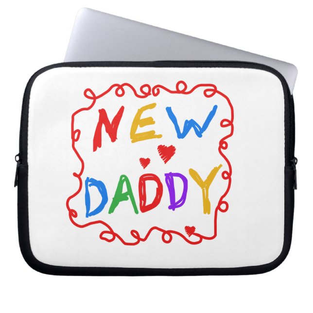 Primary Colours New Daddy Gifts Laptop Sleeve (Front)