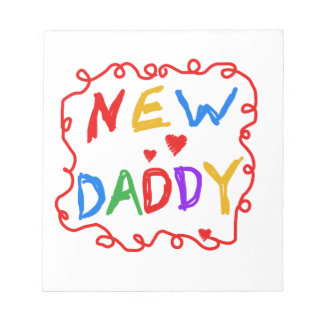 Primary Colours New Daddy Gifts Notepad
