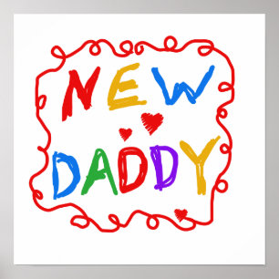 Primary Colours New Daddy Gifts Poster