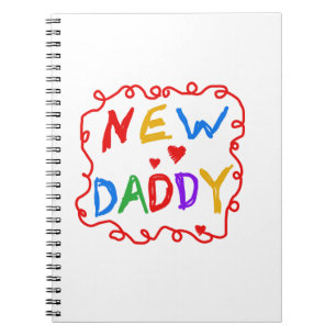 Primary Colours New Daddy Gifts Spiral Notebook
