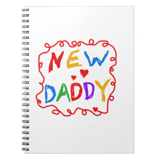 Primary Colours New Daddy Gifts Spiral Notebook