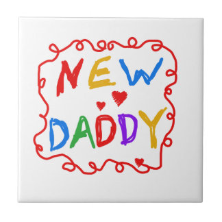 Primary Colours New Daddy Gifts Tile