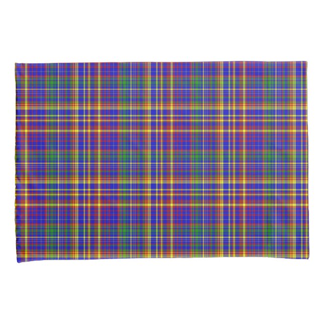 Primary Colours-Plaid 32-Pillow Case Set Pillowcase (Front-Right)