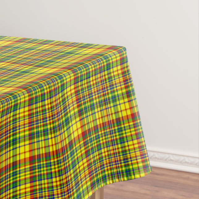 Primary Colours-Plaid 4-COTTON TABLECLOTH 52x70in (In Situ)