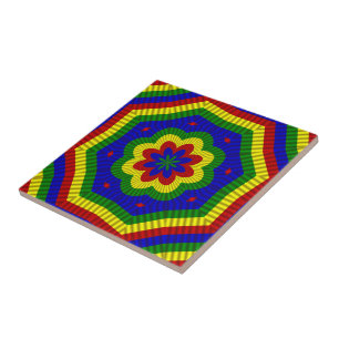 Primary Colours Rolled Flower 1 Tile