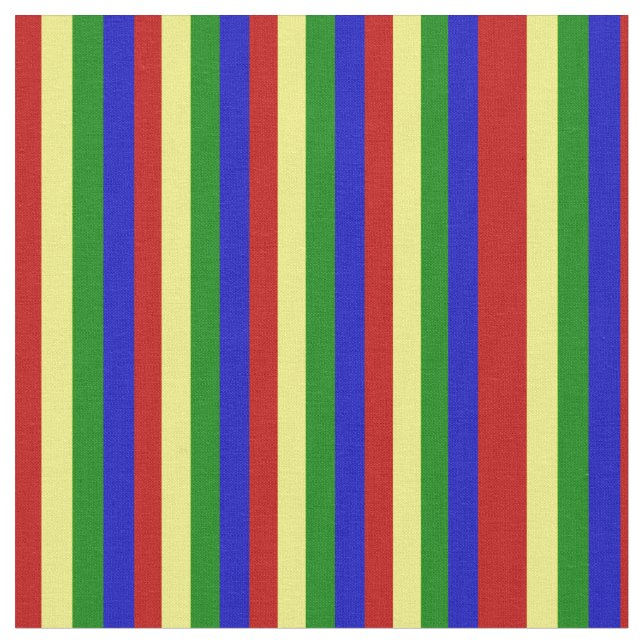 Primary Colours Skinny Stripes FABRIC (Close Up)