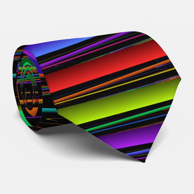 Primary Colours Striped Tie (Rolled)