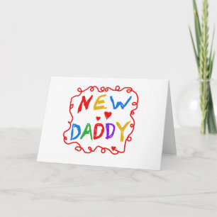Primary Colours Text New Daddy Card