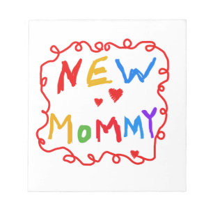 Primary Colours Text New Mummy Gifts Notepad