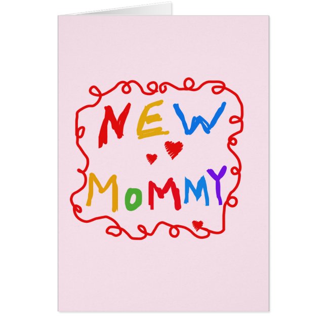 Primary Colours Text New Mummy  Tshirts (Front)
