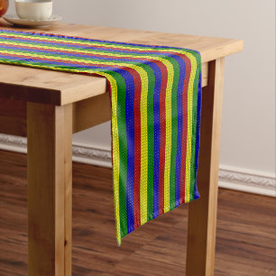 Primary Colours-WOVEN STRIPES-COTTON TABLE RUNNER