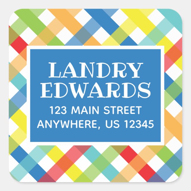Primary Criss Cross Return Address Labels (Front)