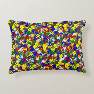 Primary Face Beads-RED-ACCENT PILLOW