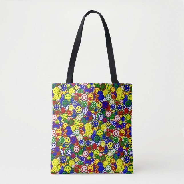 Primary Face Beads-YELLOW-ALLOVER TOTE BAG (Front)