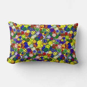 Primary Face Beads-YELLOW-LUMBAR PILLOW