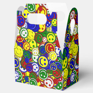Primary Happy Face Allover Beads Favour Box