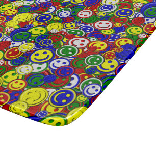 Primary Happy Face Beads,RED-6x7 CUTTING BOARD