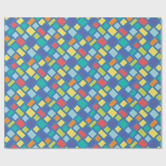 Primary Party Chequerboard Kid's Wrapping Paper