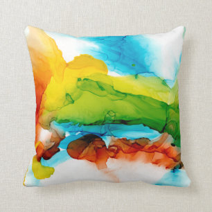 Primary Plume - Watercolors Cushion
