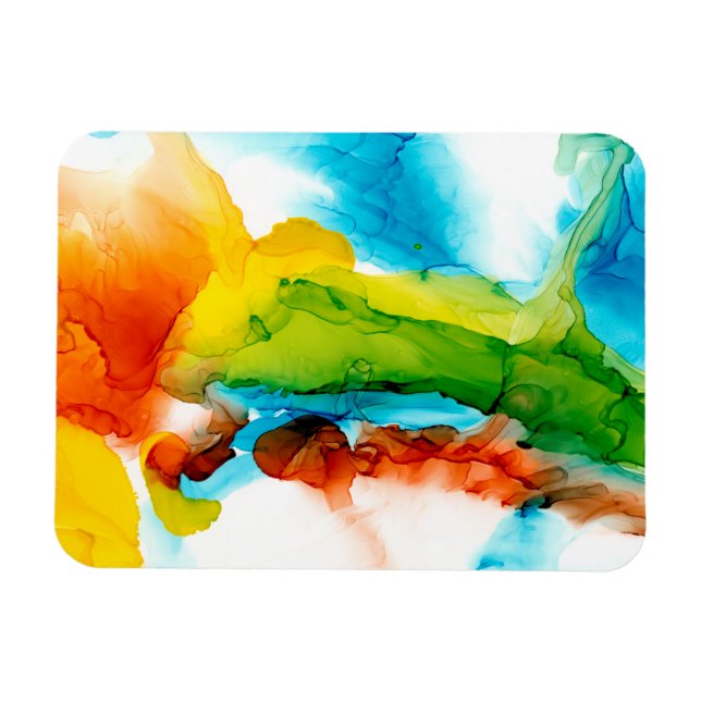 Primary Plume - Watercolors Magnet (Horizontal)