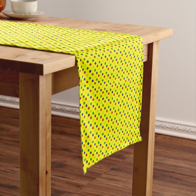 Primary Polka Dots-YELLOW-COTTON TABLE RUNNER (In Situ)