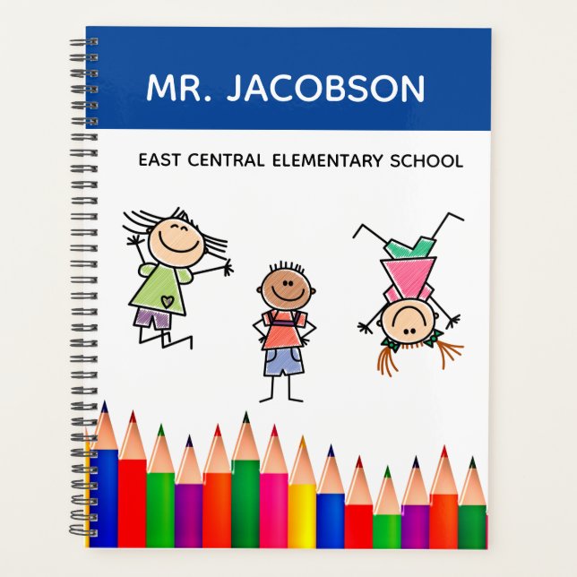 Primary School Personalised Teacher Planner (Front)