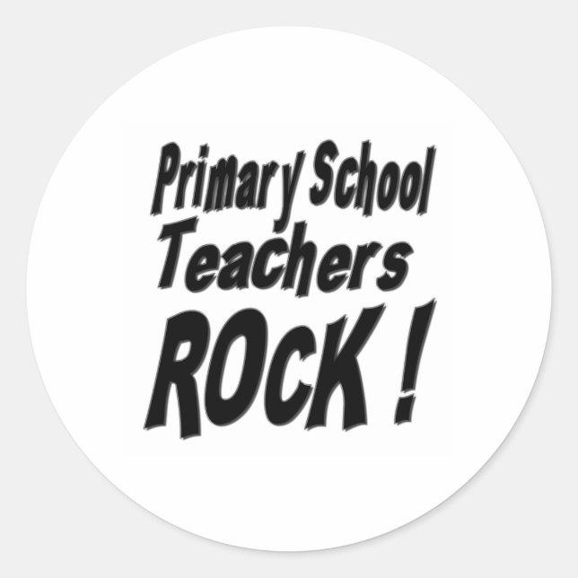 Primary School Teachers Rock! Sticker (Front)