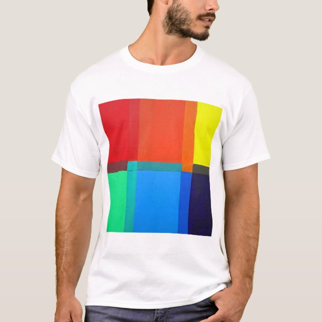 Primary Secondary Tertiary Color. Abstract Design T-Shirt (Front)