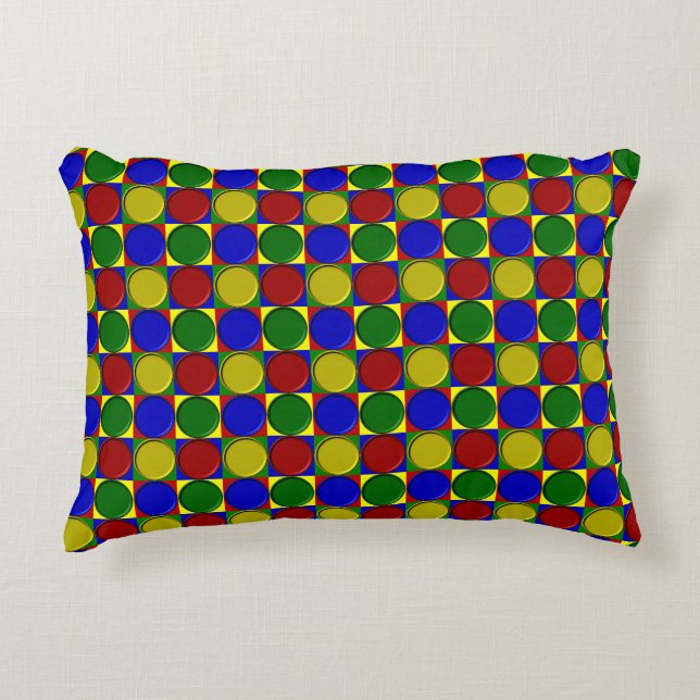 Primary Squares Inverted Dots-ACCENT PILLOW (Front)