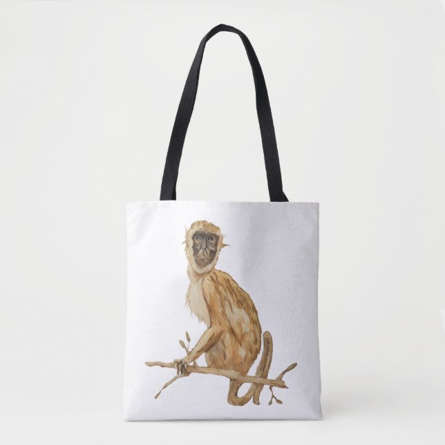 Primate Proclivity Monkey Tote Bag (Front)