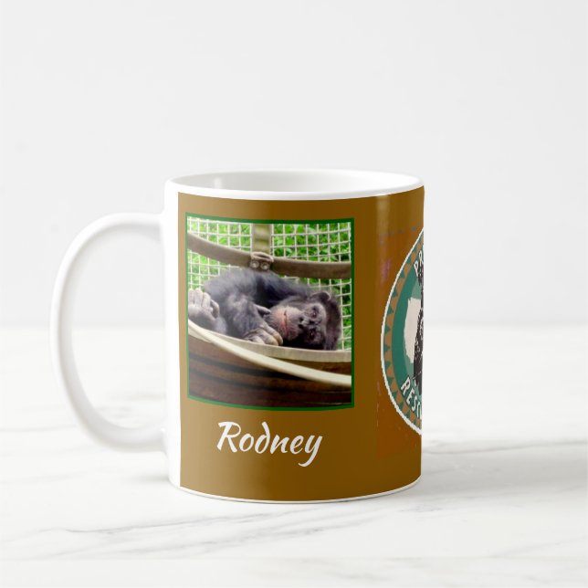 Primate Rescue Centre in Kentucky logo with Rodney Coffee Mug (Left)