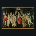 Primavera / Allegory of Spring by Botticelli Poster<br><div class="desc">Primavera by Sandro Botticelli (c. 1482) currently housed in the Uffizi Gallery in Florence was painted for the powerful Medici family and was displayed in their palace.</div>