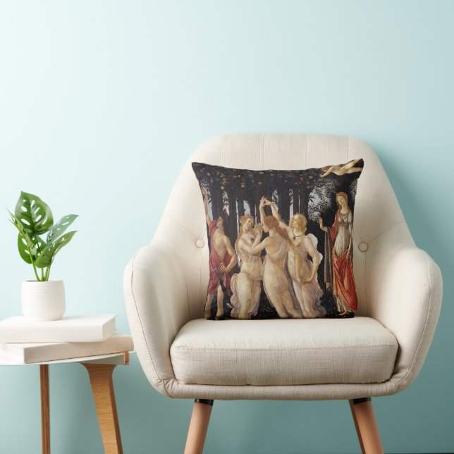 Primavera, Allegory of Spring by Sandro Botticelli Cushion (Chair)