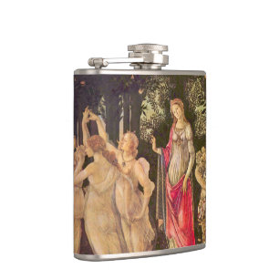 Primavera, Allegory of Spring by Sandro Botticelli Hip Flask