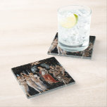 Primavera Botticelli Glass Coaster<br><div class="desc">Primavera by Botticelli. Classic multi-figure portrait in nature. Reproduction of famous works of art  images in the public domain.</div>