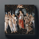 Primavera Botticelli Plaque<br><div class="desc">Primavera by Botticelli. Classic multi-figure portrait in nature. Reproduction of famous works of art  images in the public domain.</div>