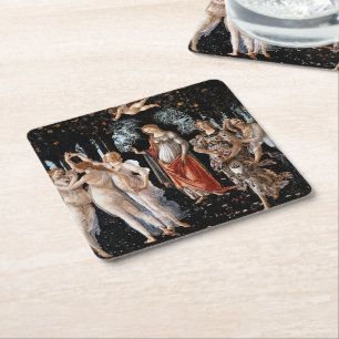 Primavera Botticelli Square Paper Coaster
