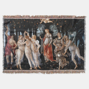 Primavera Botticelli Throw Blanket