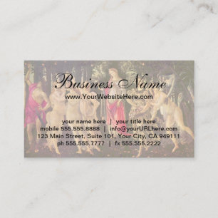 Primavera by Botticelli, Antique Renaissance Art Business Card