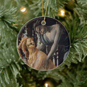 Primavera, Chloris and Zephyrus, Sandro Botticelli Ceramic Tree Decoration