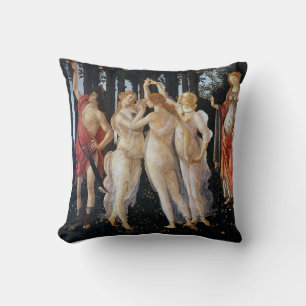 Primavera (detail), Sandro Botticelli, 1482 Cushion