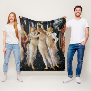 Primavera (detail), Sandro Botticelli Fleece Blanket