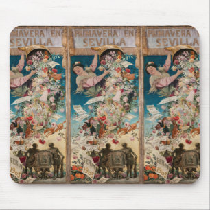 “Primavera en Sevilla” vintage art mousepad
