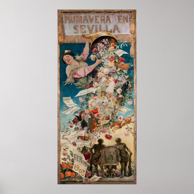 “Primavera en Sevilla” vintage art poster (Front)