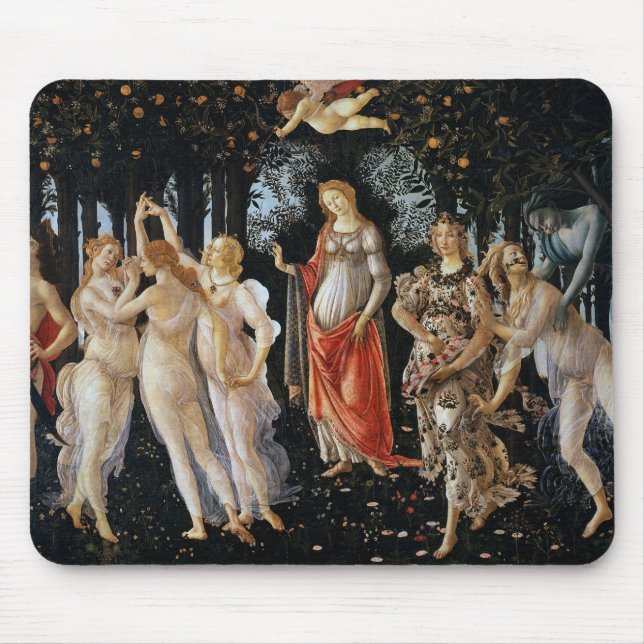 Primavera, Sandro Botticelli, 1482 Mouse Pad (Front)