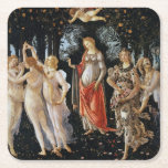 Primavera, Sandro Botticelli, 1482 Square Paper Coaster<br><div class="desc">Sandro Botticelli(1445 – May 17, 1510) was an Italian painter of the Early Renaissance. He belonged to the Florentine School under the patronage of Lorenzo de' Medici, a movement that Giorgio Vasari would characterise less than a hundred years later in his Vita of Botticelli as a ""golden age"". Botticelli's posthumous...</div>