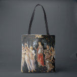 Primavera, Sandro Botticelli, 1482 Tote Bag<br><div class="desc">Sandro Botticelli(1445 – May 17, 1510) was an Italian painter of the Early Renaissance. He belonged to the Florentine School under the patronage of Lorenzo de' Medici, a movement that Giorgio Vasari would characterise less than a hundred years later in his Vita of Botticelli as a ""golden age"". Botticelli's posthumous...</div>