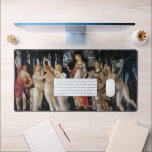 Primavera, Sandro Botticelli Desk Mat<br><div class="desc">Sandro Botticelli(1445 – May 17, 1510) was an Italian painter of the Early Renaissance. He belonged to the Florentine School under the patronage of Lorenzo de' Medici, a movement that Giorgio Vasari would characterise less than a hundred years later in his Vita of Botticelli as a ""golden age"". Botticelli's posthumous...</div>