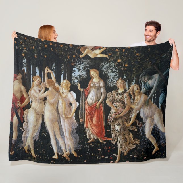 Primavera, Sandro Botticelli Fleece Blanket (In Situ)
