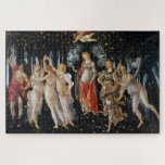 Primavera, Sandro Botticelli Jigsaw Puzzle<br><div class="desc">Sandro Botticelli(1445 – May 17, 1510) was an Italian painter of the Early Renaissance. He belonged to the Florentine School under the patronage of Lorenzo de' Medici, a movement that Giorgio Vasari would characterise less than a hundred years later in his Vita of Botticelli as a "golden age". Botticelli's posthumous...</div>